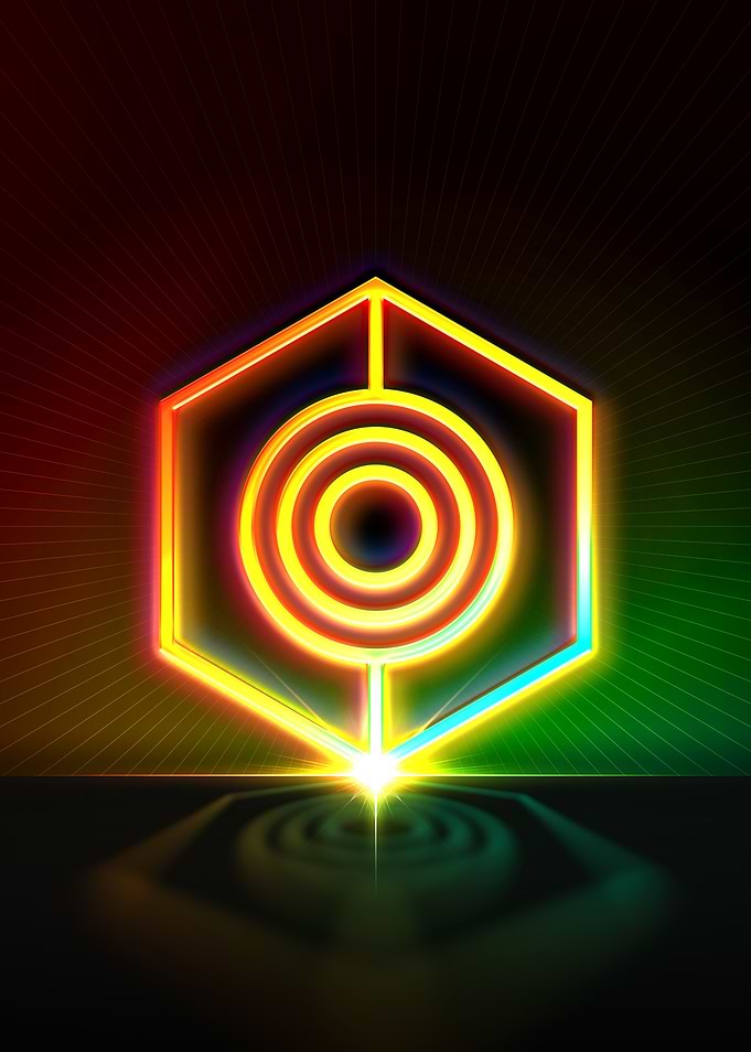 Neon Glyph Mandala Rune