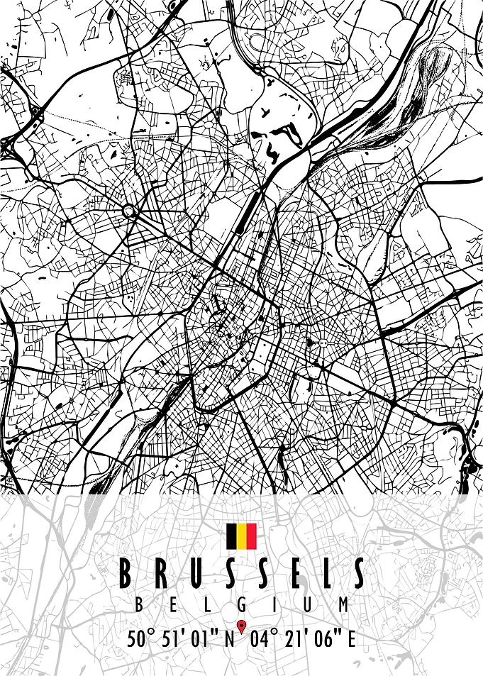Brussels Map Belgium