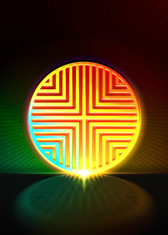 Neon Glyph Mandala Rune