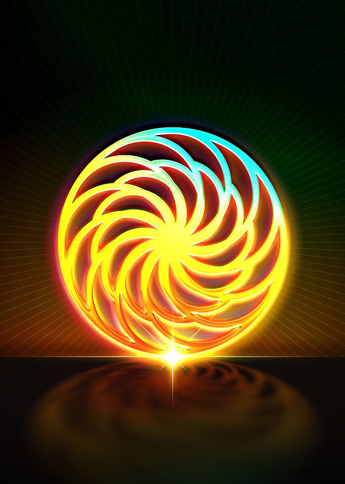 Neon Sacred Geometry Glyph