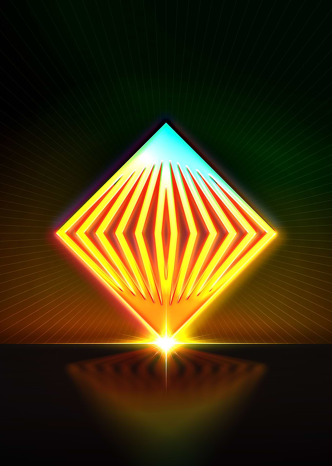 Neon Geometric Glyph Sigil