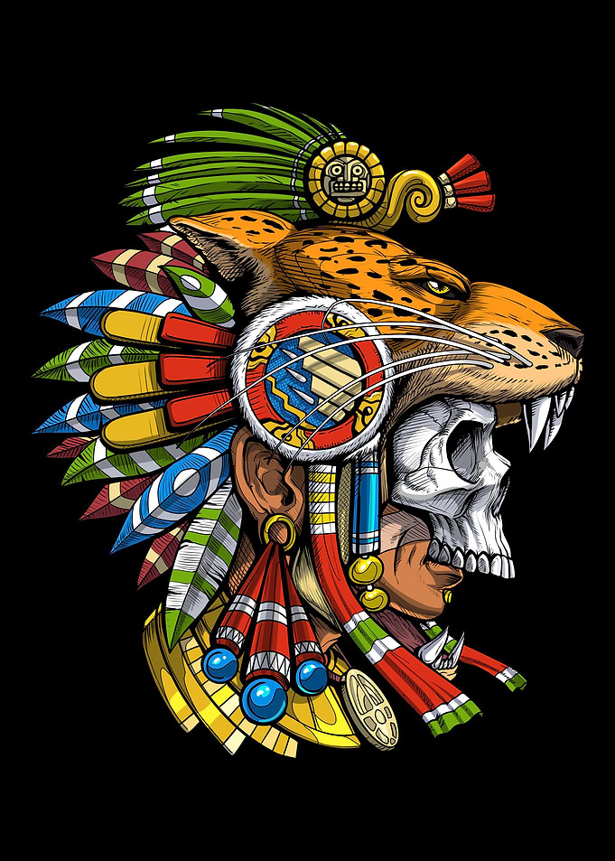 Aztec Jaguar Warrior Mask