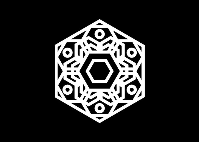 Black Geometric Glyph Rune