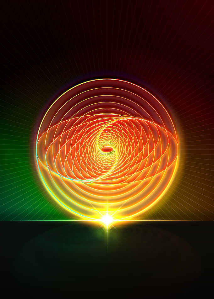 Neon Sacred Geometry Glyph