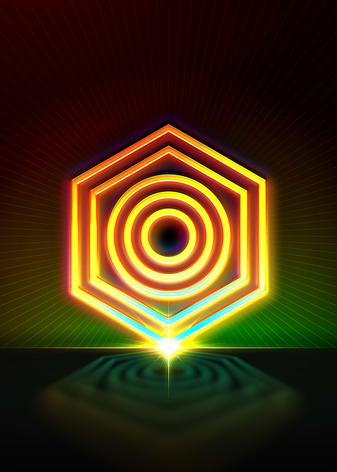 Neon Geometric Glyph Sigil