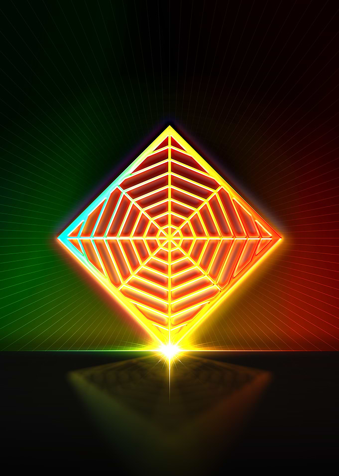 Neon Geometric Glyph Rune