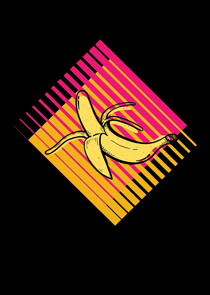 Banana Retro Fruit Fruit