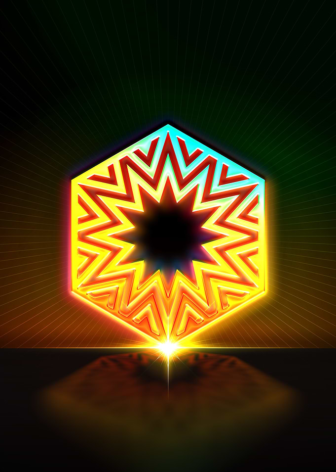 Neon Glyph Mandala Rune