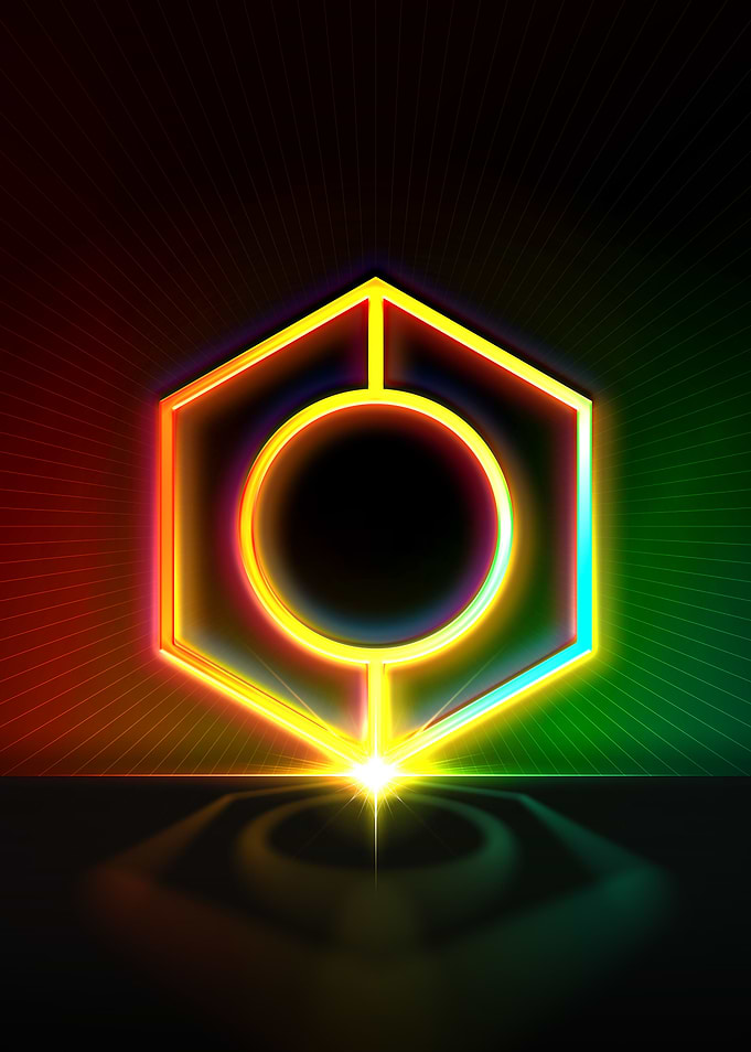 Neon Glyph Mandala Rune
