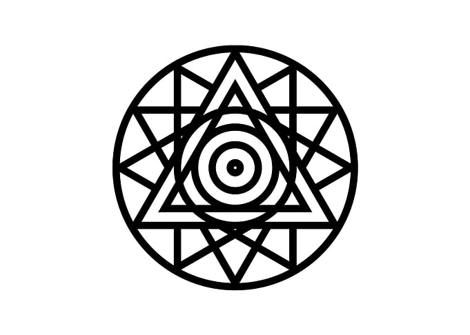 White Glyph Mandala Rune