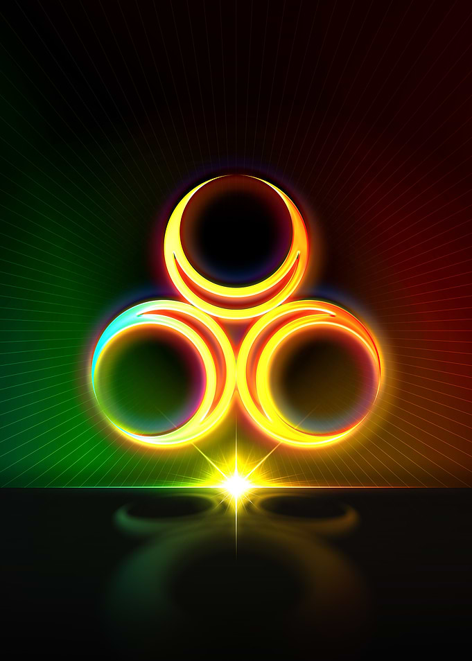 Neon Geometric Glyph Rune