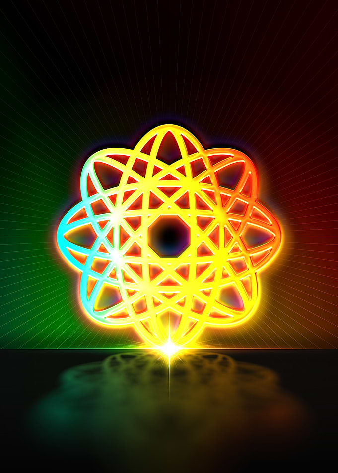 Neon Sacred Geometry Glyph