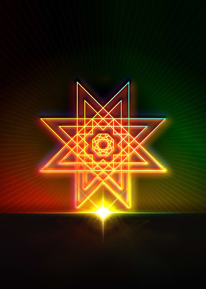 Neon Geometric Glyph Sigil