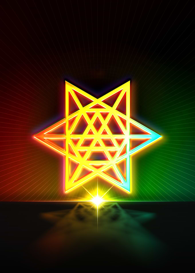 Neon Glyph Mandala Rune