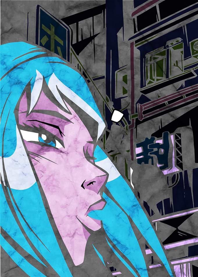Anime Teenage Girl City
