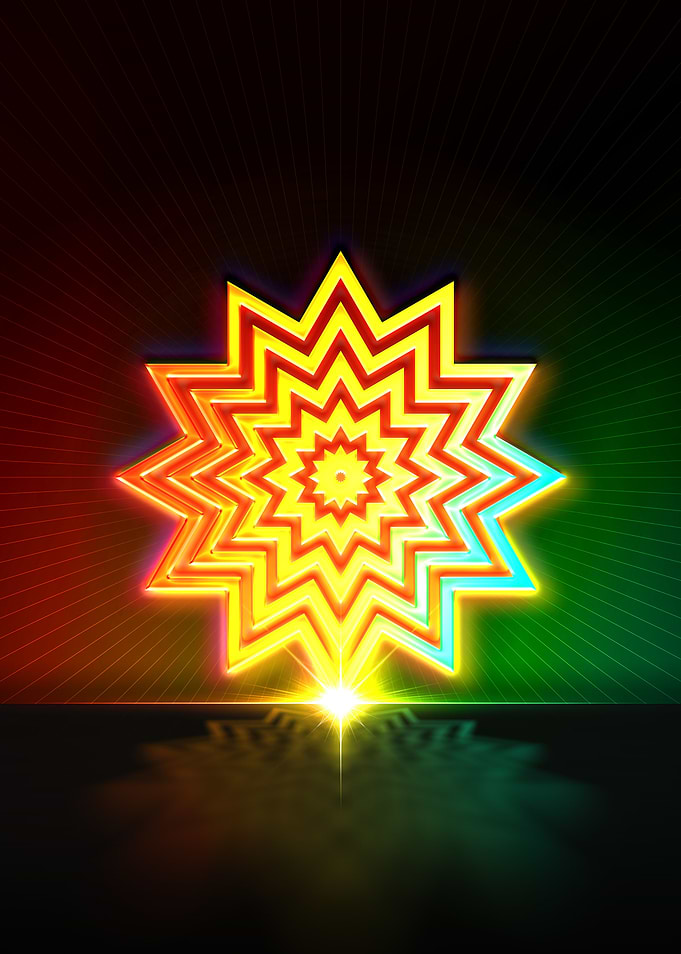 Neon Geometric Glyph Rune