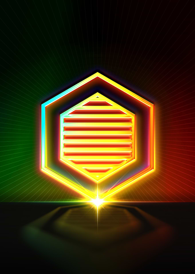 Neon Geometric Glyph Sigil