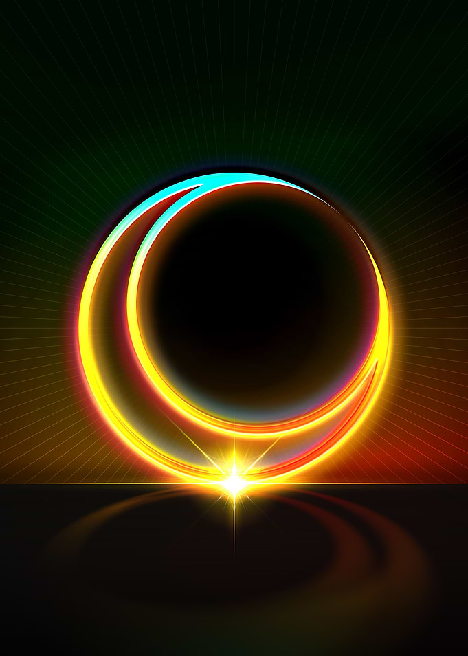 Neon Sacred Geometry Glyph