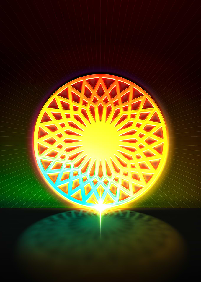 Neon Sacred Geometry Glyph
