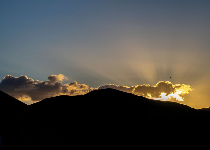 Sunset on the roof terrace
