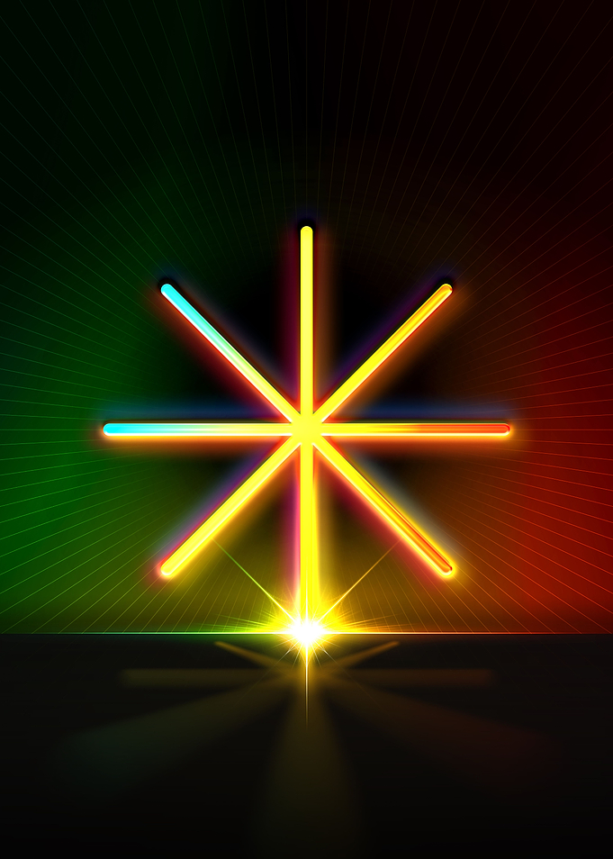 Neon Glyph Mandala Rune