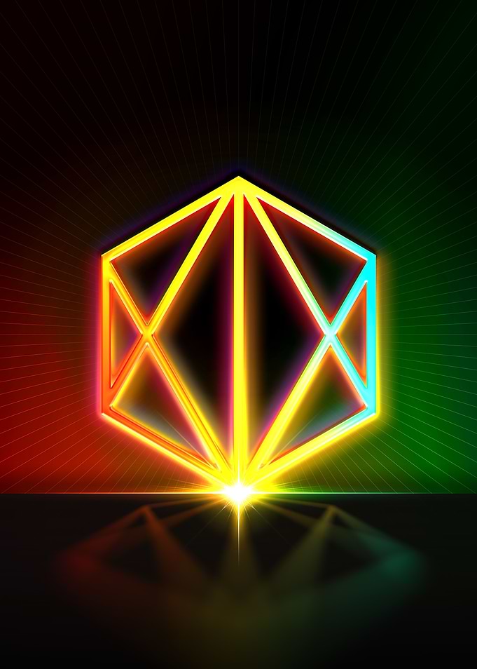 Neon Geometric Glyph Rune