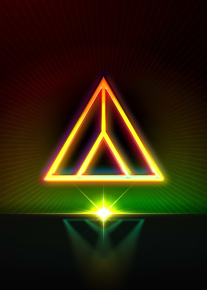 Neon Sacred Geometry Glyph