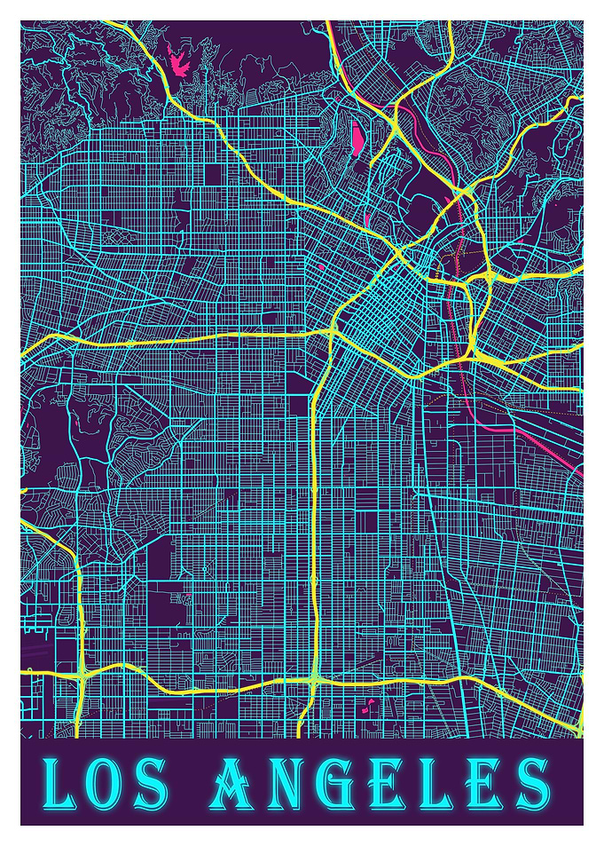 Los Angeles City Map USA