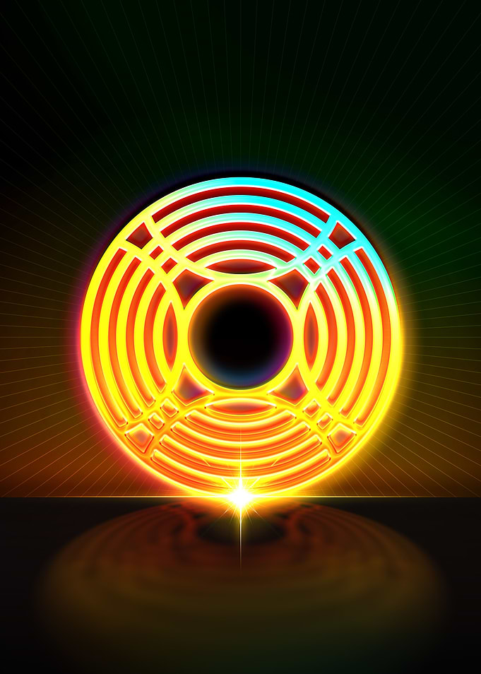 Neon Geometric Glyph Rune