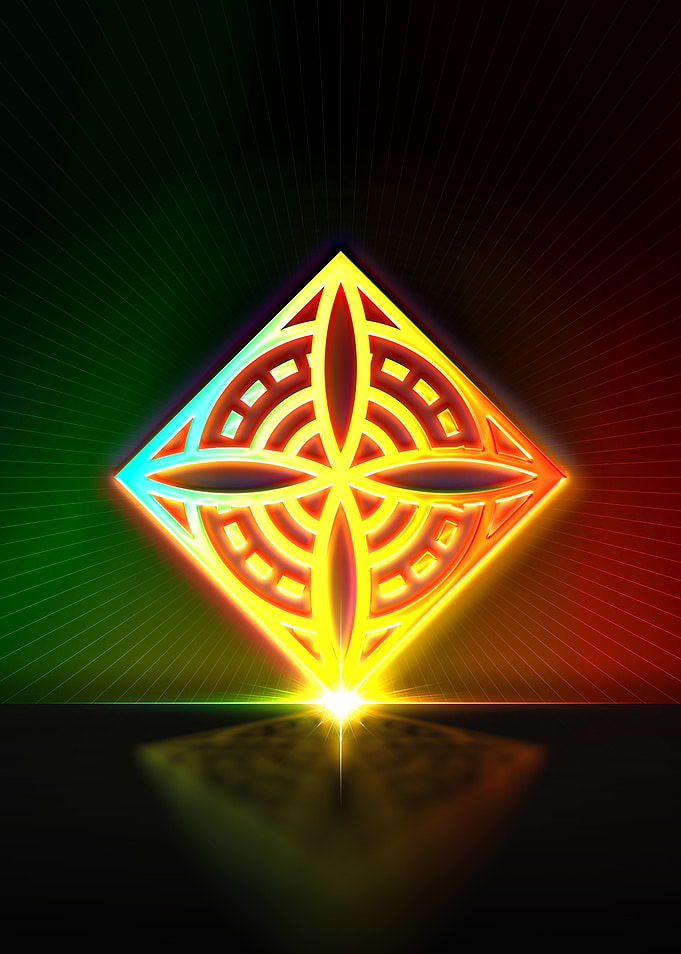 Neon Glyph Mandala Rune