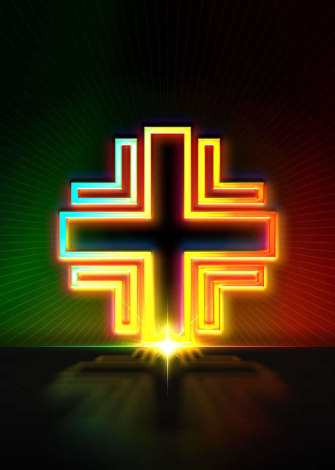 Neon Geometric Glyph Rune