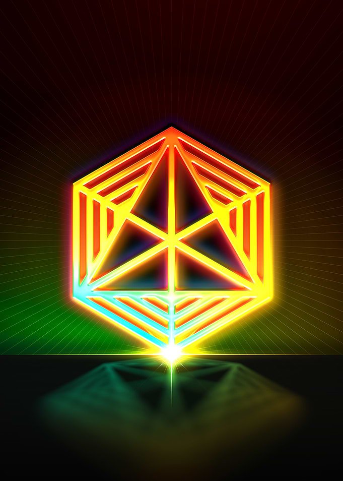 Neon Geometric Glyph Rune