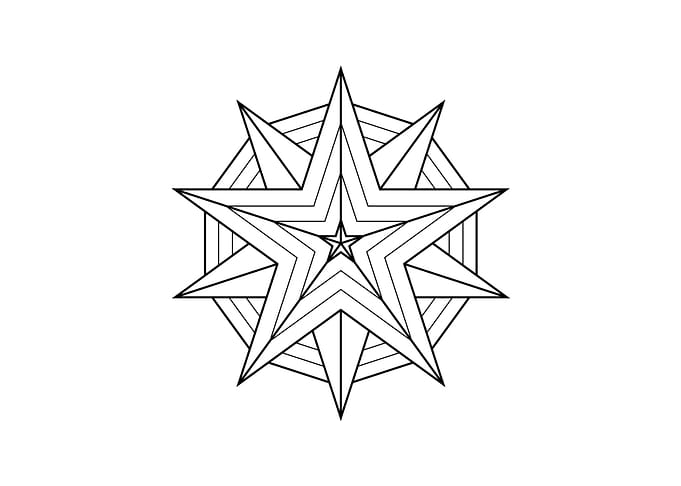White Sacred Geometry Seal