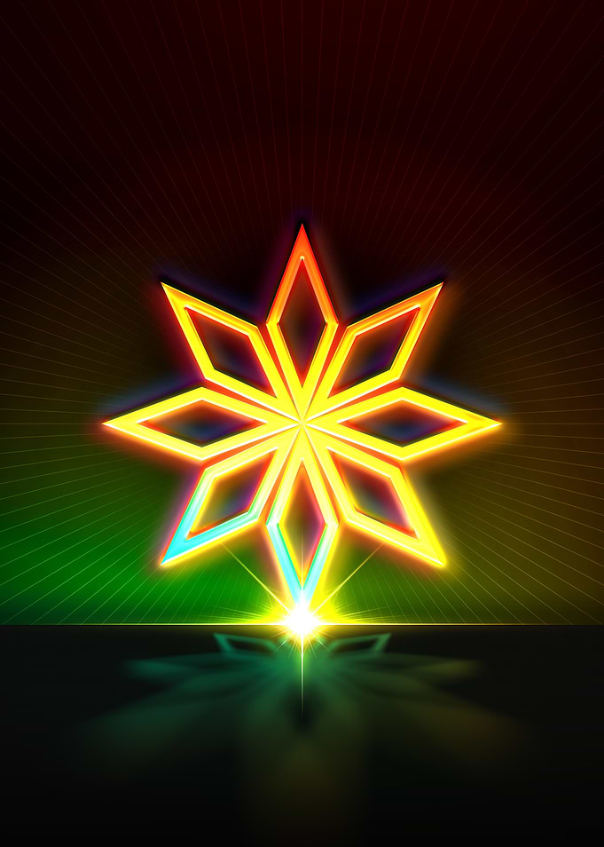 Neon Glyph Mandala Rune