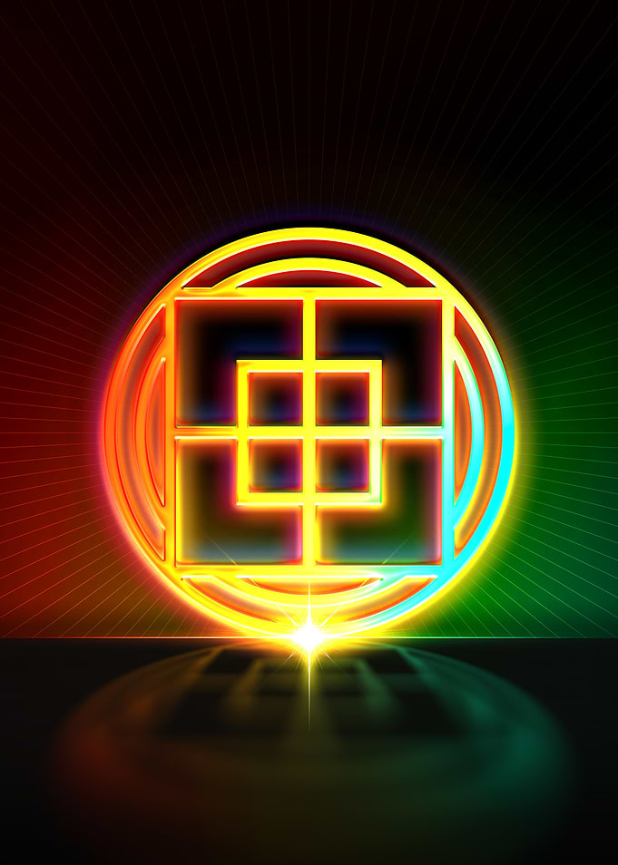 Neon Glyph Mandala Rune
