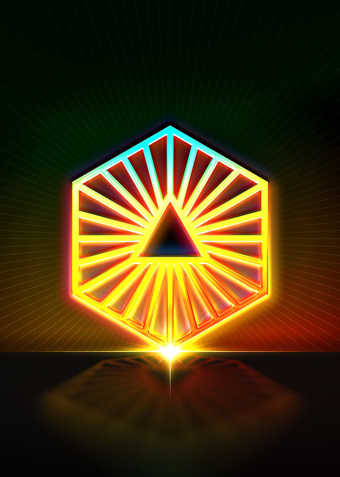 Neon Geometric Glyph Rune