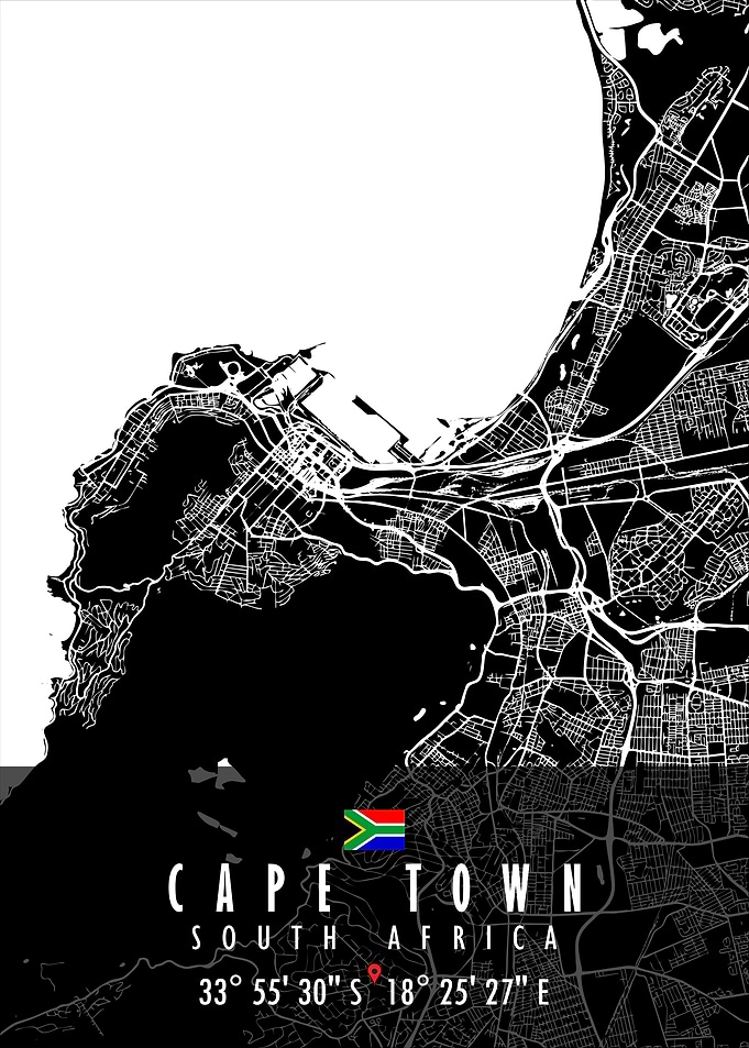 CAPE TOWN MAP SOUTH AFRICA