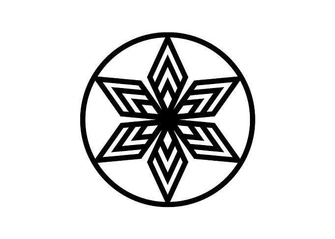 Black Glyph Mandala Rune