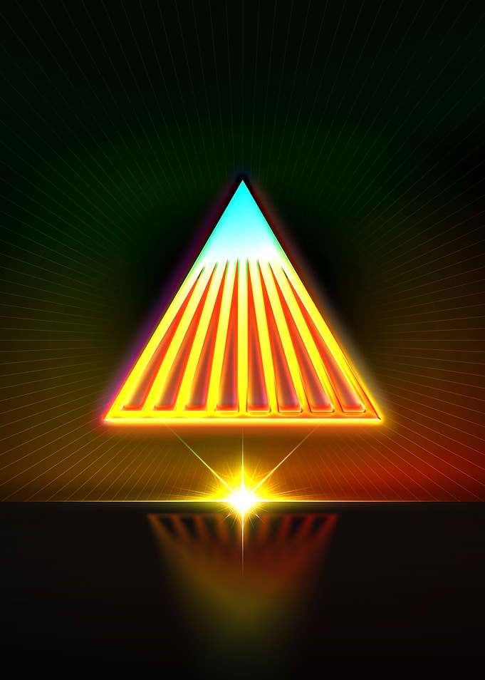 Neon Sacred Geometry Glyph