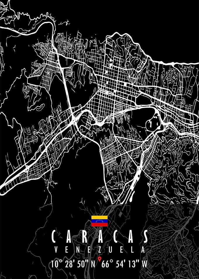 CARACAS MAP VENEZUELA