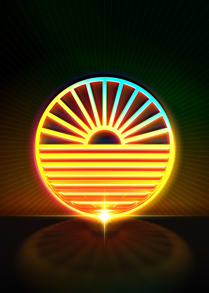 Neon Geometric Glyph Sigil