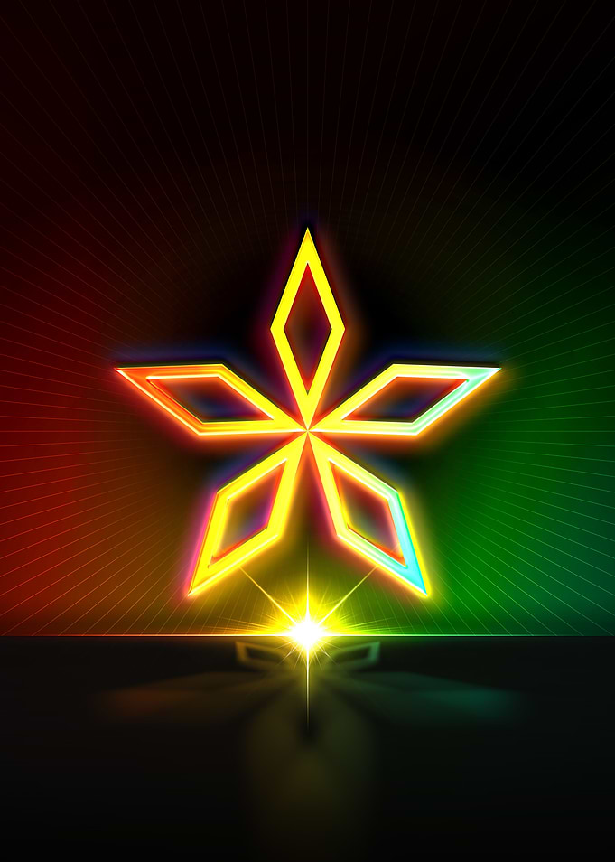 Neon Glyph Mandala Rune