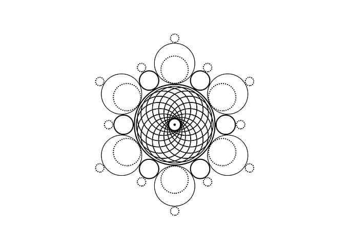 White Sacred Geometry Seal