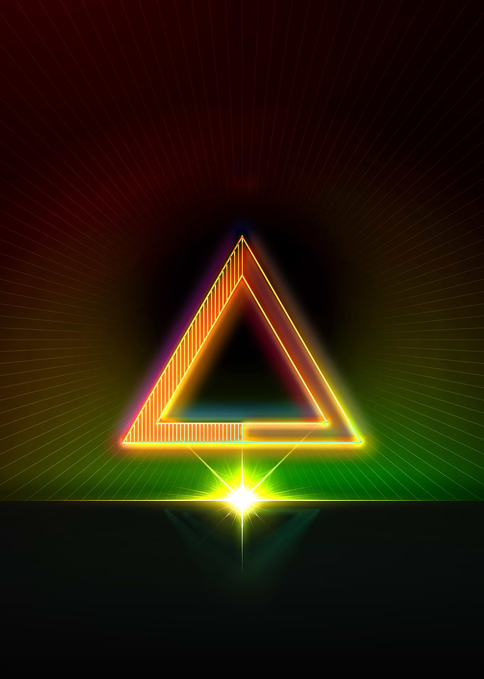 Neon Geometric Glyph Rune
