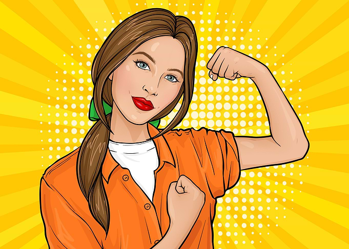 Girls have muscle