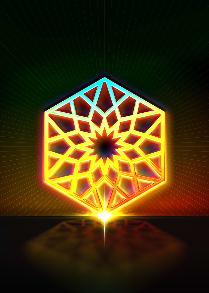 Neon Geometric Glyph Rune