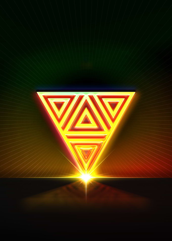 Neon Glyph Mandala Rune