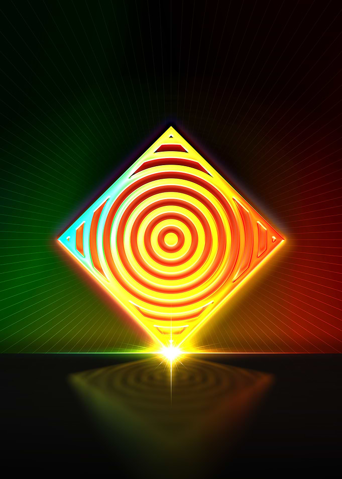 Neon Glyph Mandala Rune