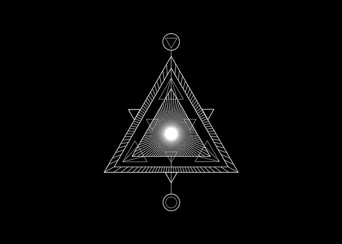 Black Geometric Glyph Rune