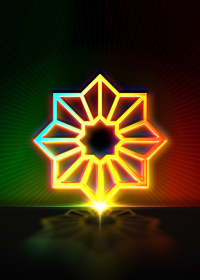 Neon Geometric Glyph Sigil